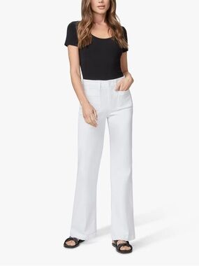 PAIGE White Denim High-Rise Leenah Jeans